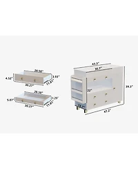 Streamdale Furniture Streamdale Modern Changing Table Dresser - 3 Drawers, White