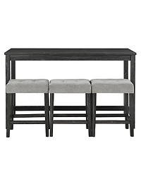 Streamdale Furniture Industrial Bar Table Set with Power Outlet