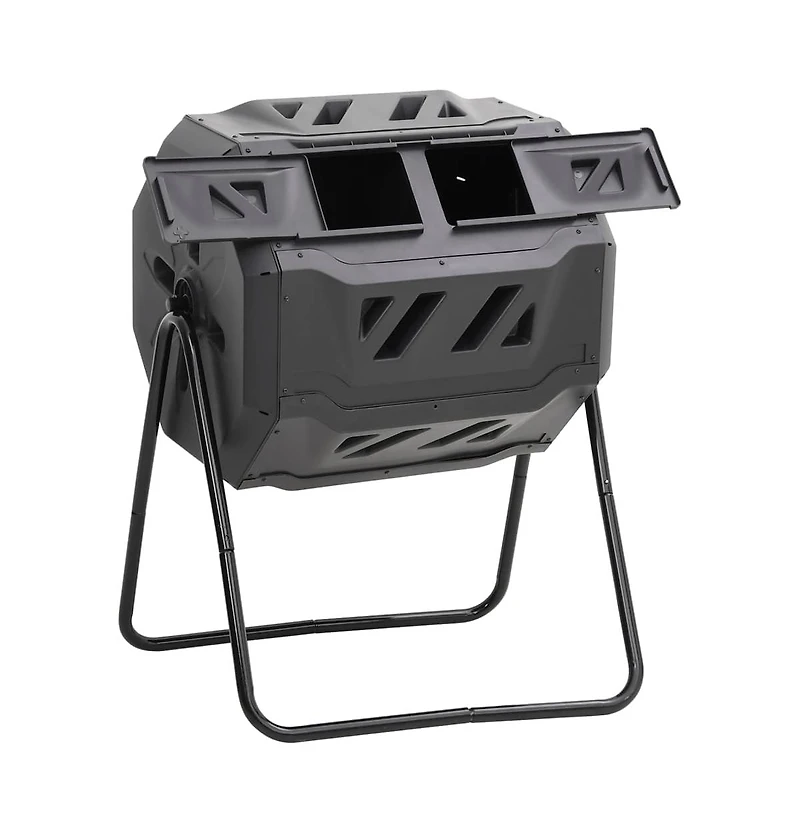 Garden Compost Bin Black 28.7"x25.2"x37.4" 42.3 gal