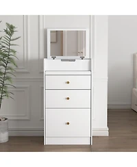 Streamdale Furniture White Vanity Desk with Mirror for Makeup