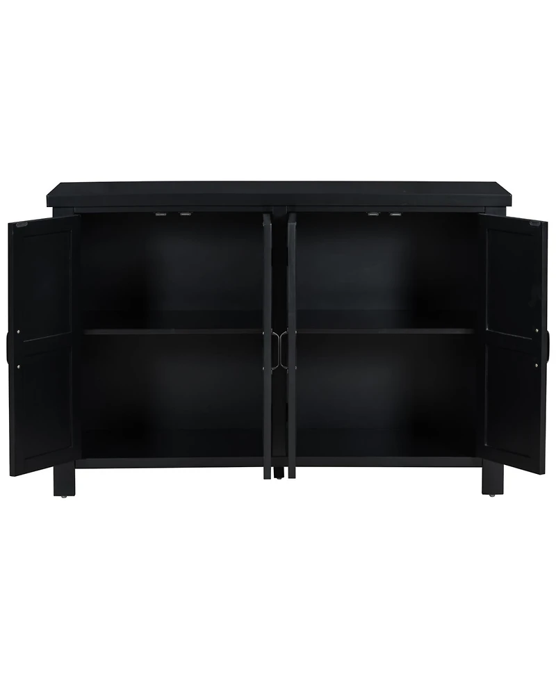 Streamdale Furniture 4-Door Sideboard with Adjustable Shelves and Retro Handles