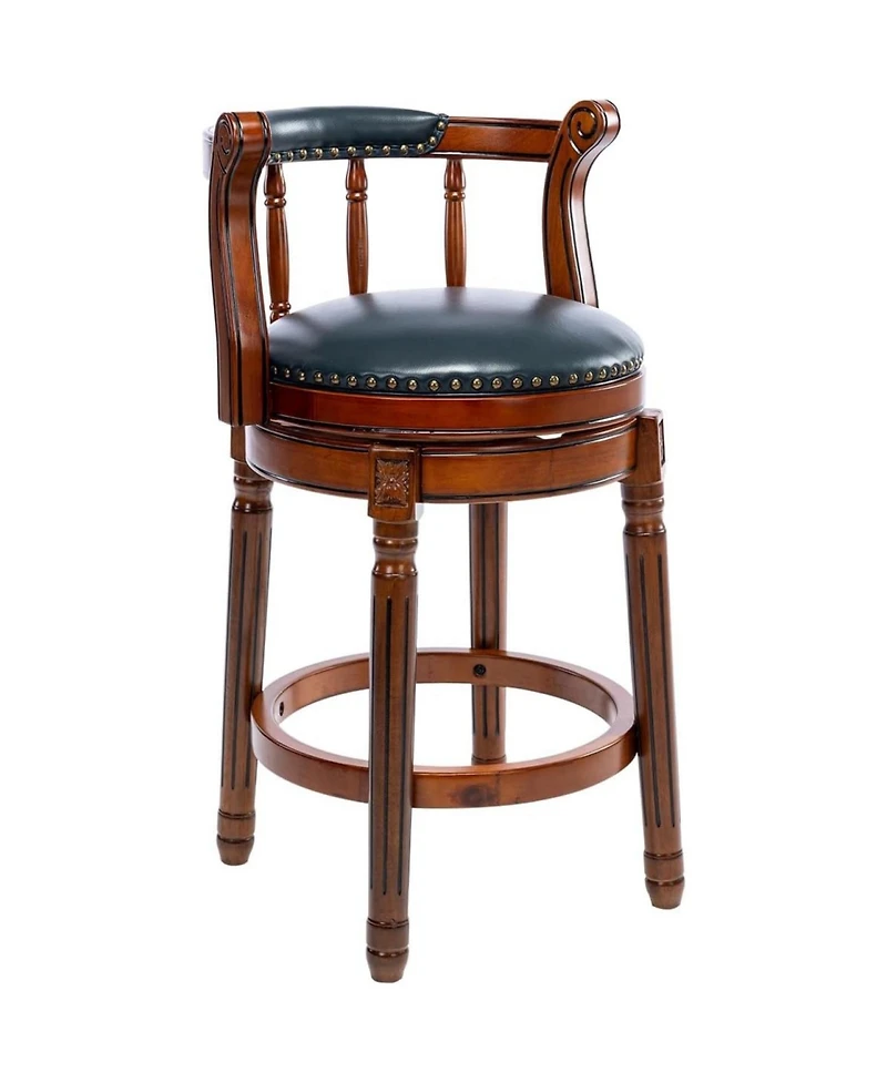 Streamdale Furniture 26" Swivel Leather Bar Stool - Blue
