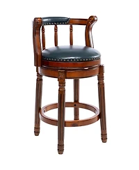 Streamdale Furniture 26" Swivel Leather Bar Stool - Blue