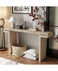 Streamdale Furniture 60" Rustic Farmhouse Console Table, Distressed Wood Finish