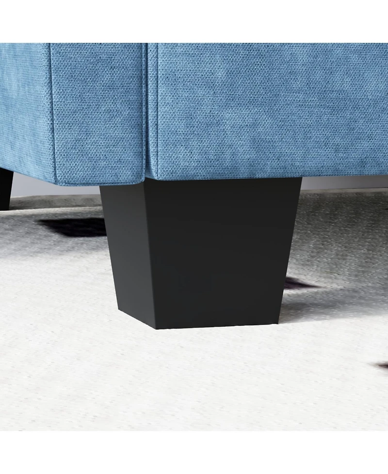 Streamdale Furniture Streamdale 107.8" 3 Seater L-Shaped Sofa Couch with Ottoman & Pockets