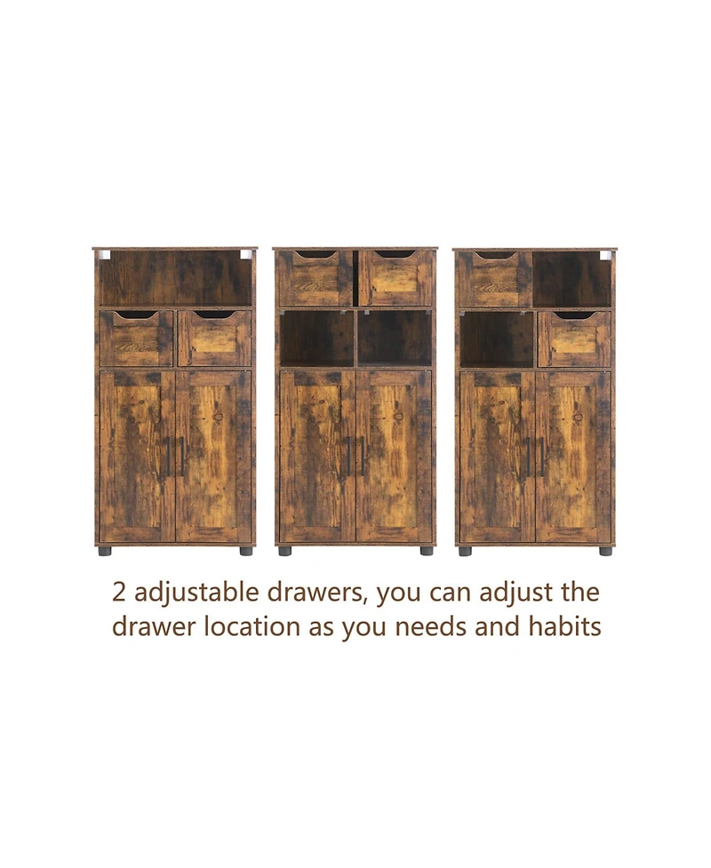 Streamdale Furniture Tall Storage Cabinet with Drawers & Adjustable Shelf