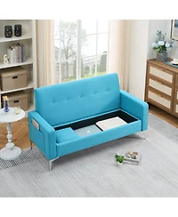 Streamdale Furniture 57" Comfortable Double Sofa w/ Storage