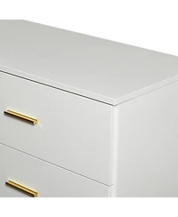 Streamdale Furniture + 8-Drawer + Wood + Modern White Finish + Bedroom Dresser