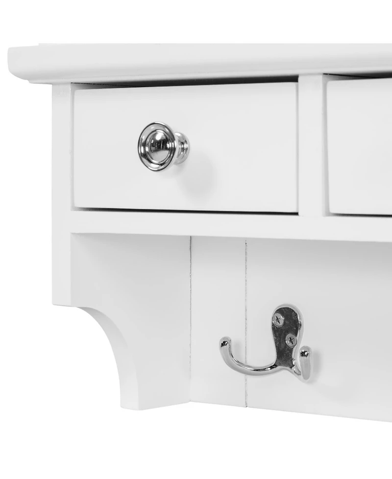 Streamdale Furniture Floating Makeup Vanity with Mirror & Storage