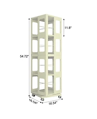 Streamdale Furniture Rotating Steel Bookshelf - Yellow