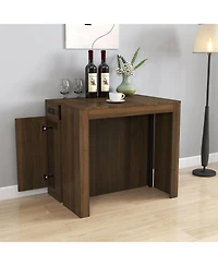 Streamdale Furniture Extendable Dining Table with Outlet & Storage