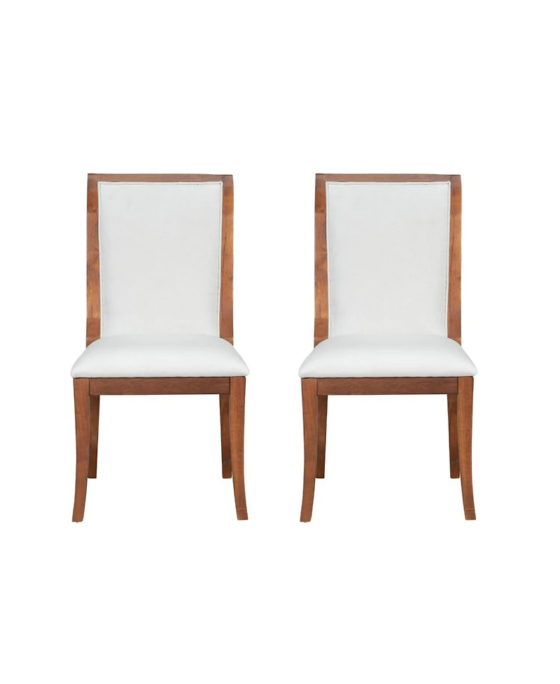 Streamdale Furniture Streamdale Walnut Upholstered Dining Chairs (Set of 2)