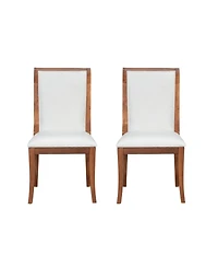 Streamdale Furniture Streamdale Walnut Upholstered Dining Chairs (Set of 2)