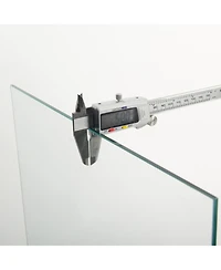 Streamdale Furniture Two Door Glass Cabinet Glass Display Cabinet with 5 Shelves.