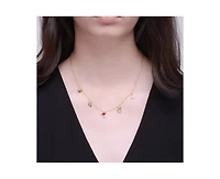 GiGiGirl Teens 14K Gold Plated Cubic Zirconia Charm Necklace