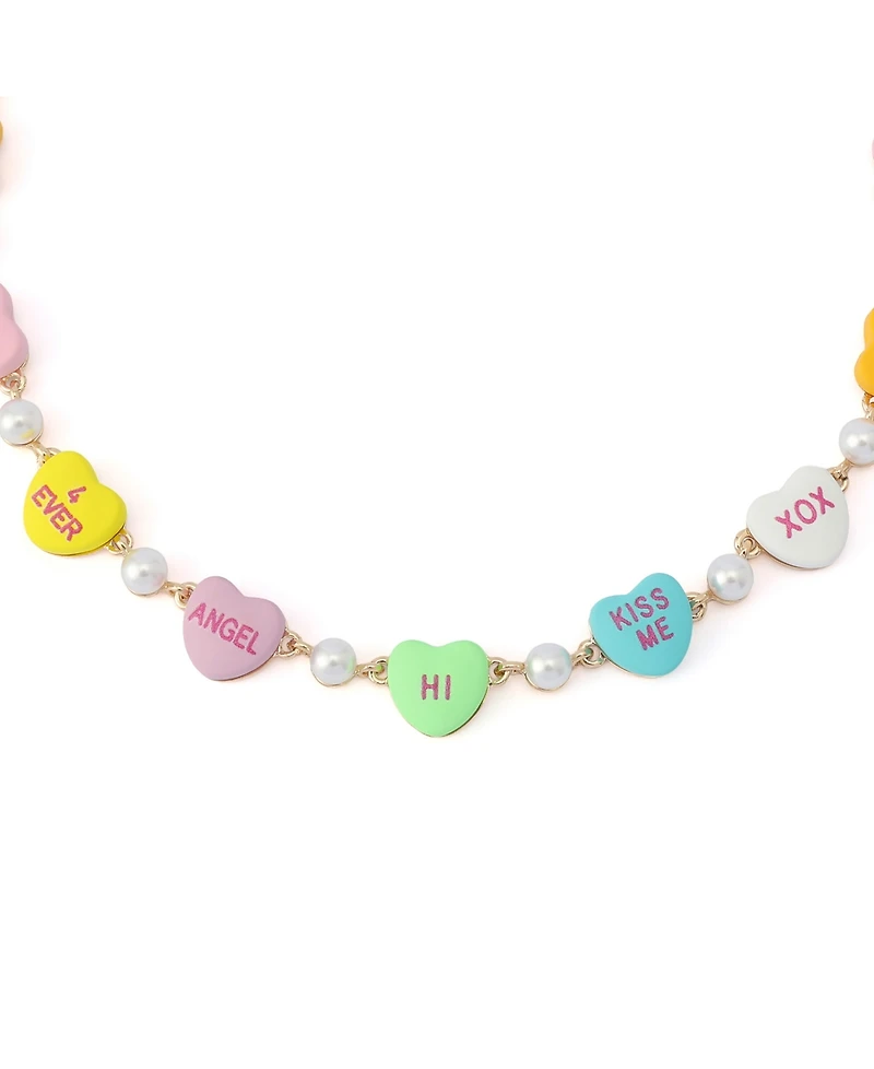 Betsey Johnson Faux Cultivated Pearl Sweetheart Collar Necklace