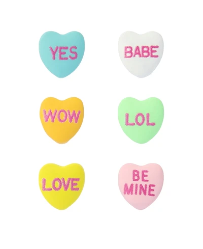 Betsey Johnson Multi-Colored Sweetheart 6-Single Stud Earring Set