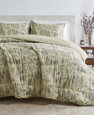 Linery & Co. All-Season Printed Down Alternative Comforter Set