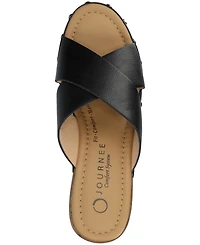 Journee Collection Women's Silvana Casual Wedge Sandals