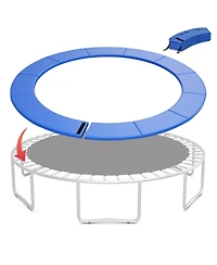 Gymax Universal 16FT Split Trampoline Spring Cover w/Hook & Loop Fastener Waterproof