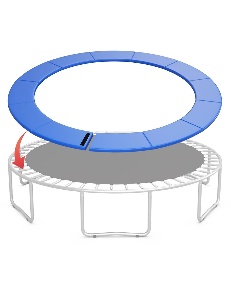 Gymax 12FT Trampoline Spring Cover w/Split Design Waterproof Surface Epe Foam Padding