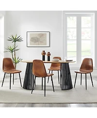 Danya B Milo Slickpin 2 Piece Two Tone Tabletop Vase Set - Black and Walnut