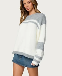 Edikted Women's Nogah Stripey Oversized Sweater