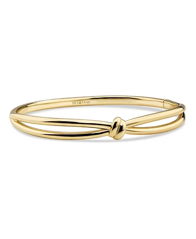 Devata Love Knot Bangle Bracelet in Gold Plated Sterling Silver