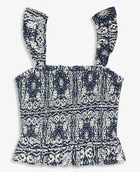 On 34th Women's Smocked Ruffle-Trim Tank, Macy's Exclusive