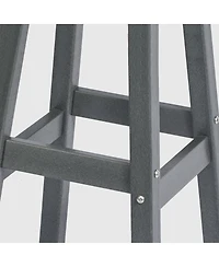 WestinTrends 29" Hdpe Outdoor Patio Square Backless Bar Stool