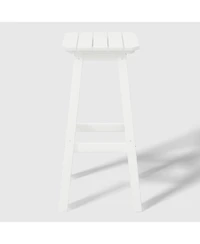 WestinTrends 29" Hdpe Outdoor Patio Square Backless Bar Stool