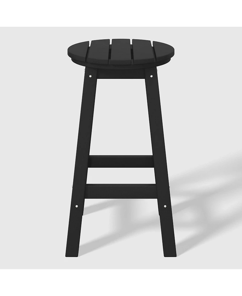 WestinTrends 24" Hdpe Outdoor Patio Round Counter Height Bar Stool