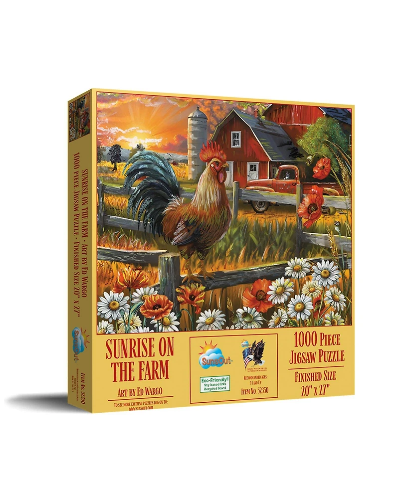 SunsOut Sunsrise on the Farm 1000 piece Jigsaw Puzzle for Adults