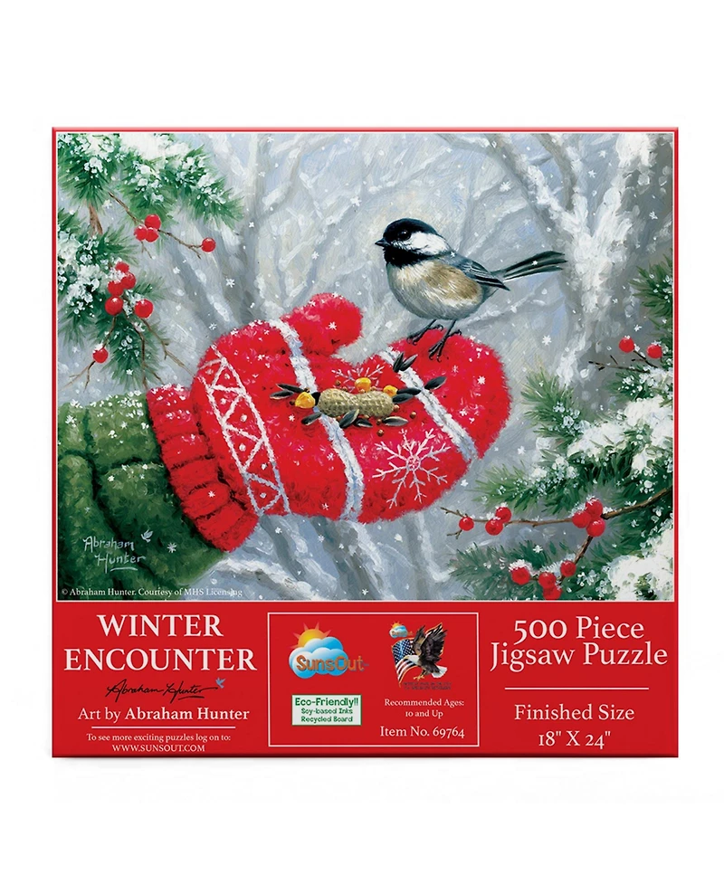 SunsOut Winter Encounter 300 piece Jigsaw Puzzle for Adults