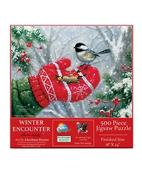 SunsOut Winter Encounter 300 piece Jigsaw Puzzle for Adults