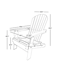 WestinTrends Outdoor Patio All-weather Folding Adirondack Chair Set of
