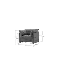 Streamdale Furniture Modern Style Chenille Oversized Armchair Accent Chair Single Sofa Lounge Chair for Living Room, Bedroom