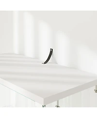 Streamdale Furniture Streamdale Modern Glass Display Cabinet w/ Drawers & Led Lights