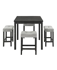 Streamdale Furniture Streamdale 5-Piece Industrial Dining/Bar Table & Chairs Set