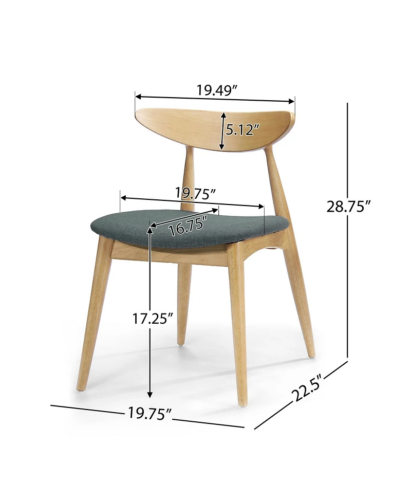 Streamdale Furniture 5-Piece Dining Set- Rubberwood Frame