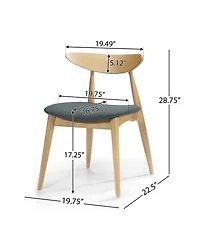 Streamdale Furniture 5-Piece Dining Set- Rubberwood Frame
