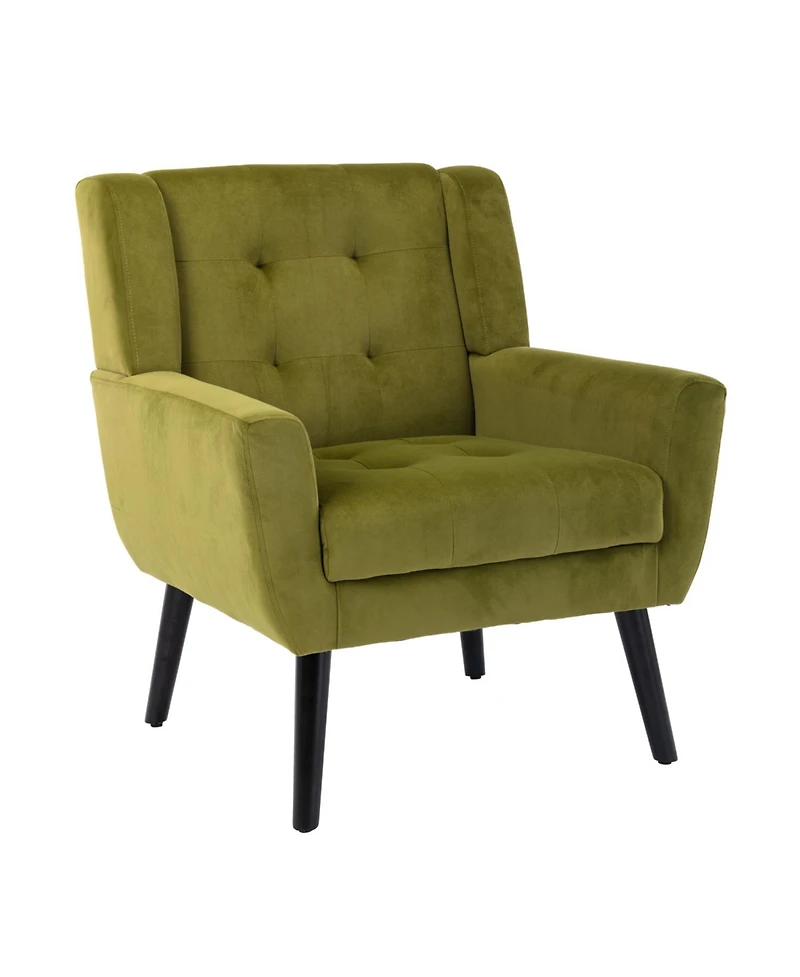 Streamdale Furniture Velvet Chair with Black Legs