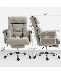 Homcom Executive Office Chair, Computer Desk Chair with Footrest,