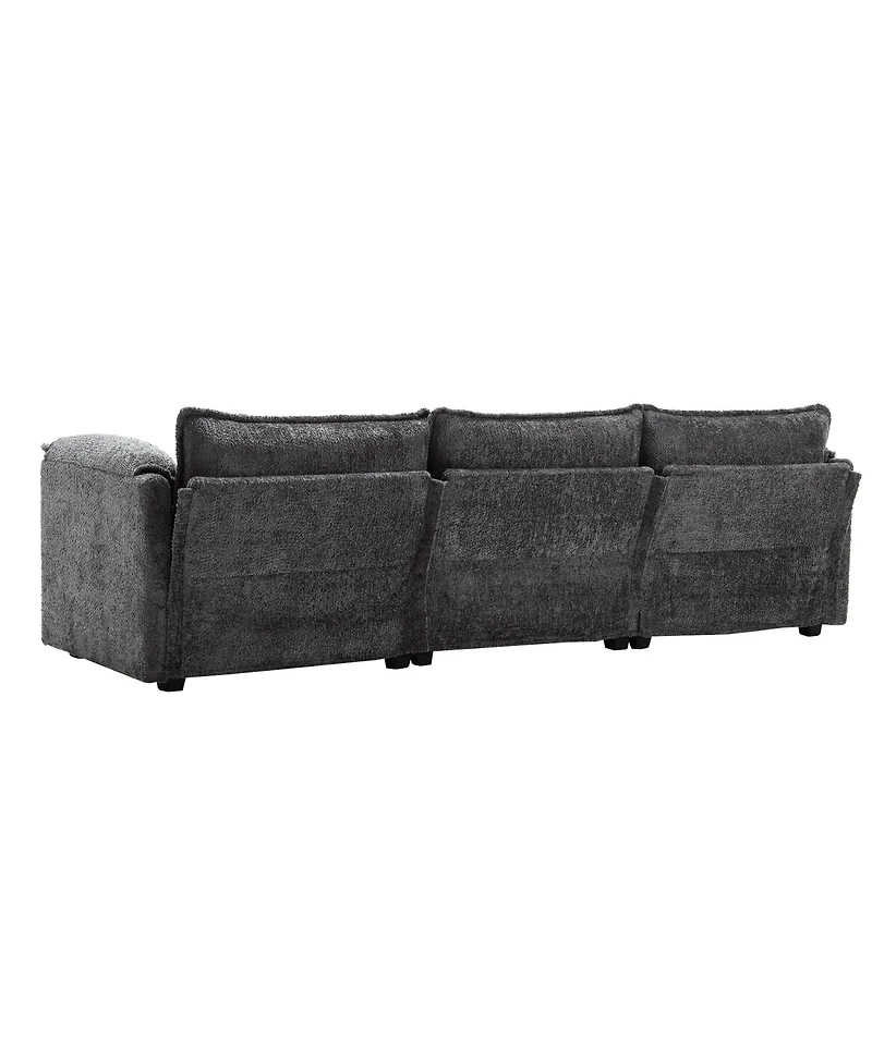Streamdale Furniture Streamdale Oversized Sectional Cloud Couch, Modern Chenille L Shape, Ottoman & Memory Foam