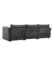 Streamdale Furniture Streamdale Oversized Sectional Cloud Couch, Modern Chenille L Shape, Ottoman & Memory Foam