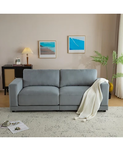 Streamdale Furniture 81" Modern Sofa - Deep Cushions & Wooden Legs