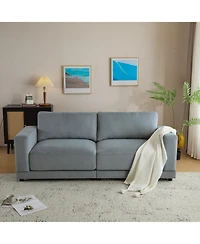 Streamdale Furniture 81" Modern Sofa - Deep Cushions & Wooden Legs