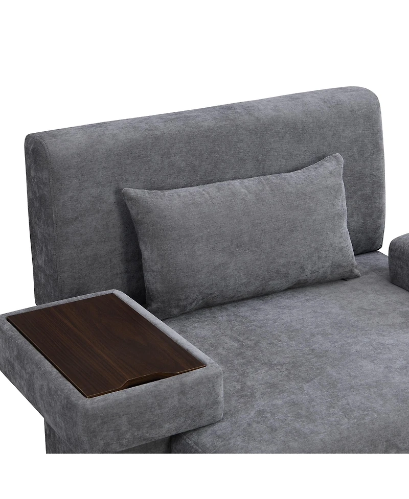 Streamdale Furniture Streamdale Oversized Armchair Wide Mid-Century Chair with Pillow