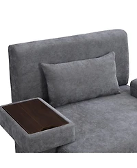 Streamdale Furniture Streamdale Oversized Armchair Wide Mid-Century Chair with Pillow