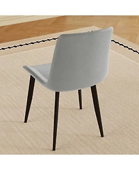 Streamdale Furniture Floral Pu Leather Dining Chairs Set of 4